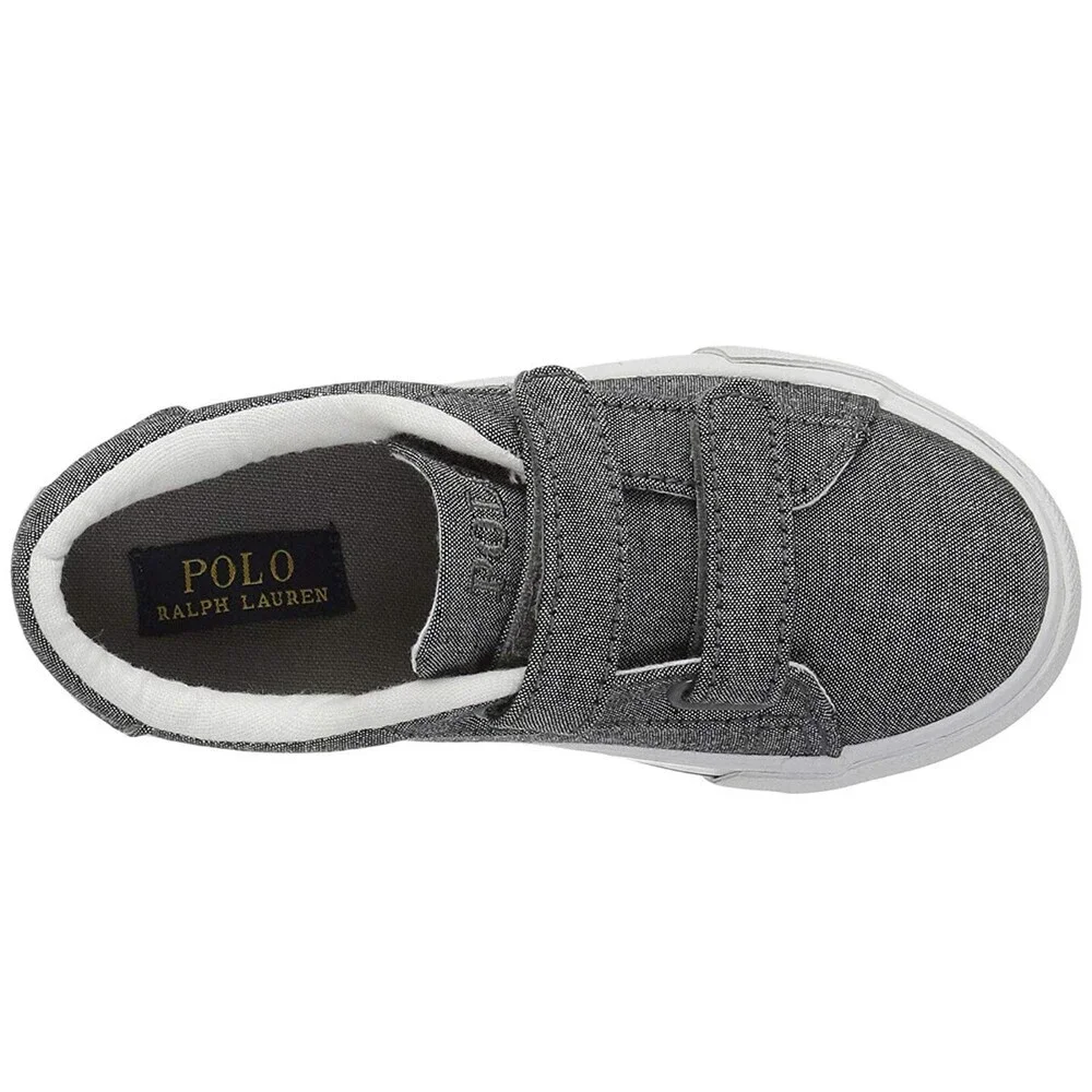 Polo Ralph Lauren Easten EZ Sneakers Kids 4.5 Gray Comfort Casual Shoes RHS4767